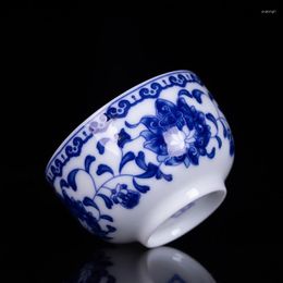 Cups Saucers 2PCS/Lot 60ml Jingdezhen Ceramic Tea Blue And White Porcelain Teacups Sake Cup Chinese Drinkware Bowls Teaware