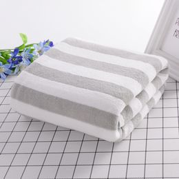 Wholesale Hotel beauty salon quick dry beach towel Household soft absorbent face wash towel striped coral velvet bath towel