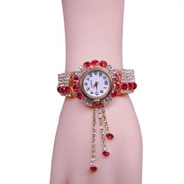 Wristwatches Classic Casual Elegant Watch Pointer Type Full Rhinestone For Indoor Activities Or Daily Use NIN668