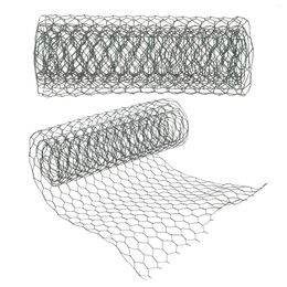 Decorative Flowers 2 Rolls Flower Arrangement Chicken Wire Mesh Fencing Floral Netting Poultry Pen Iron Arranger