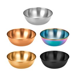 100Pcs Stainless Steel Seasoning Sauce Dish Small Dish Dip Bowl Side Plates Butter Sushi Plate Vinegar Soy Dishes Kitchen Saucer