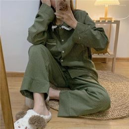 Home Clothing Alien Kitty Green Chic Christmas Sweet Korean Loose 2023 Homewear All Lace Sleepwear Women Girls Pajamas Sets