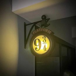 Decorative Objects Figurines 3D Lamp LED Hangings Wall Lamps Night Light Platform 9 3 4 Home Room Decor Kids Birthday Gift 230522