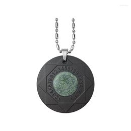 Pendant Necklaces 2023 Fashion Jewellery Necklace Black Ceramic Stone Warm Change Health Care Charms With Gift Box