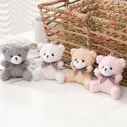 12cm Teddy Bears Stuffed Plush Toy Mini Bear Doll Toy Keychain Bag Pendant Wedding Decoration Children Birthday Party Gifts
