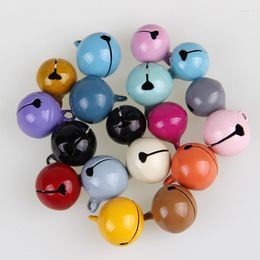 Christmas Decorations 2023 10Pcs 12/14mm Mix Colour Copper Stoving Varnish Bells Jingle Pendant Handmade Party DIY Crafts Accessories