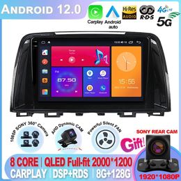 For Mazda 6 GJ Atenza 2012 2013 2014 2015 2016 2017 Android 12 Carplay Auto Car multimedia All-in-one Car radio video player GPS-3