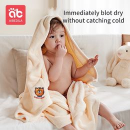 AIBEDILA Children's Bath Towels for Babies Newborn Baby Products Stuff Things Care Cotton Gauze Absorbent Baby Bath Towel AB2938