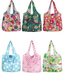 Fashion Cartoon Print Shopping Bags Large Capacity heavy duty Reusable snacks fruits Handbag Canvas Simple Tote bags