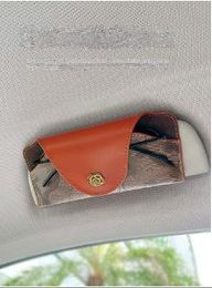 Quality Retro Car Glasses Case Multi-Functional Automotive Sun Louvre Clamp Glasses Bag Car Sunglasses Storage Bags