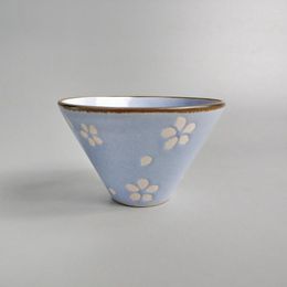 Cups Saucers Ceramic Tea Set Cup Japanese Cherry Blossom Blue Hat Small Single Lamp