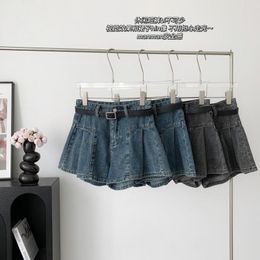 Women's Shorts Jean Women Summer 2023 High Waist Baggy Wide Leg Flare Short Jeans Casual Vintage Korean Style Y2k Denim