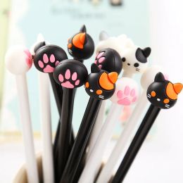 Cat Paw Jump Cat Gel Roller Ball Pens with 0.38mm 0.5mm Fine Point Black Ink Stationery Office Student Supplies