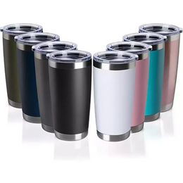 20oz Tumbler Stainless Steel Car Cup With Sealed Lid Powder Coated Water Bottle For Man Travel Bachelorette Water bottles FY4412