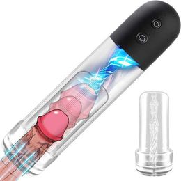 factory outlet Electric with suction mode vacuum pump extension automatic device orgasm male sucking sex toy