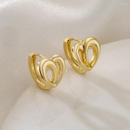 Hoop Earrings Mafisar Mini Gold Colour Charm For Women Trendy Jewellery Hollow Out Simple Retro Heart Shape Party Accessories Gifts