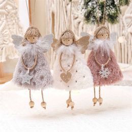 Christmas Decorations Navidad New Year Gift Christmas Boots Angel Doll Xmas Shoes Noel Tree Pendant Ornaments Christmas Decorations for Home