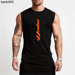 Erkek Tişörtleri Yaz Salonu Tank Top Erkekler Egzersiz Kolsuz Gömlek Vücut Geliştirme Giyim Fitness Erkek Giyim Giyim Kas Yelekleri Erkek Tanktoplar J230522