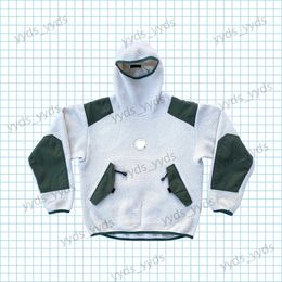 Erkek Hoodies Sweatshirts Vintage Sherpa Ceket Kuzu Hip-Hop Sokak Aşağı Gevşek Takım Kazak Kapşonlu Sweater Çift Taraflı Yalıtım T230522