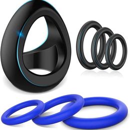 factory outlet Silicone Ring Sexy Slave Set Men's Elastic Rings with Durable Erections sex toy for men or couples