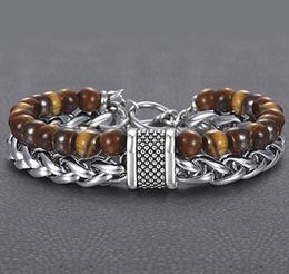 Charm Bracelets European And American Fashion Simple Twist Woven Beaded Bracelet Men's Casual Party Accessories