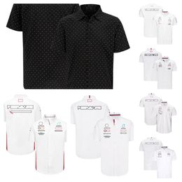 2023 new F1 racing suit Formula One short-sleeved team shirts short lapel T-shirts for men and women Customised shirts