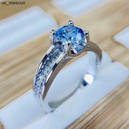 Band Rings Real 18k Gold Rings for Women Luxury 2carat Diamond Fine Jewelry Wedding Anniversary Party for GirlfriendWife Gift Bijoux Femme J230522