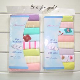 8pcs/pack Cotton cotton Baby Towels Scarf Swaddle bath Towel Newborns Handkerchief Bathing Feeding Face Washcloth Wipe