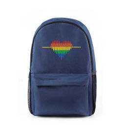 Rainbow Color Student Schoolbag Backpack Shoulder Bag Men And Women Casual Models