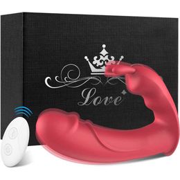 factory outlet Rabbit vibrator sex female pleasure G-spot clitoral wireless remote control with powerful vibrations wearable adult sensory toy rose red