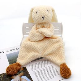 Baby Security Blanket Soothing Appease Towel Soft Animal Rabbit Plush Doll Teething Bib Infants Comfort Sleeping Nursing