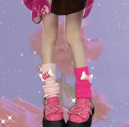 Women Socks Original Handmade Cute Little Bone Leg Candy Colour Y2k Harajuku Punk Warmer Girl