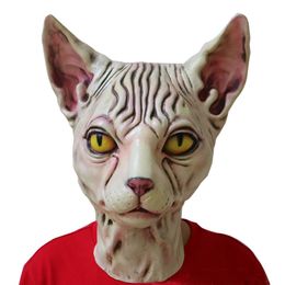 Animal Party Halloween Deluxe Novelty Mask Fancy Dress Party Cute Cat Latex Mask Animal Head Masks