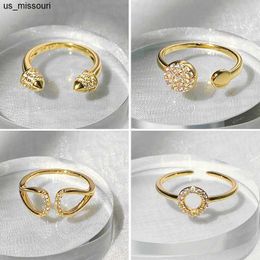 Band Rings Real Diamond Resizable Ring Woman 100 18K Yellow Gold Brilliant Fine Jewelry for Engagement Gift Girl J230522