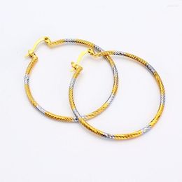 Hoop Earrings FS Big Size Round Two Colour Earring Simple And Stylish Women Ethnic Party/Wedding Gift Large Pendientes