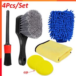 New Car Tyre Wheel Rim Brush Car Cleaning Brush Detail Brush For Car Leather Air Vents Cleaning Carpet Brushes Car Cleaning Tools