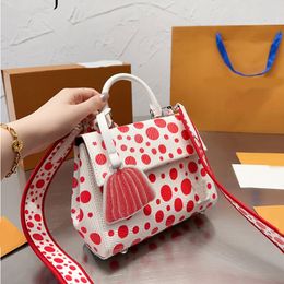 Pumpkin Flap Bag Top Handle Handbags 3d Dots Print Tote Luxury Crossbody Bag Shoulder Bags Messenger Bag Leather Hand Bags Large Capacity Silver Hardware Wide Strap