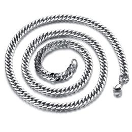 Chains GgDu Fashion Trendy Male Jewellery Titanium Steel Flat Necklace All-match Personality