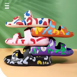 Casual Sandals Slippers Flip Flops Summer Ladies Outdoor Camouflage Sandals Step Feeling Platform Non-slip Sports Beach QA008-01 Shoes