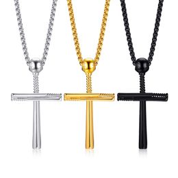 Cremation Urn Baseball Gold Cross Necklace For Ashes Memorial Keepsake Titanium Stainless Steel Pendant Remembrance Jewellery Gifts Women Men Collar Wholesale
