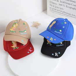 Caps Hats Summer Outdoor Children's baseball cap Cartoon Dinosaur Baby Sun Adjustable Boys' and Girls' Toe Cap G220522