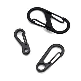 5/10PCS Black 8 Shaped Key Chain Ring Holder Metal Hook S Shaped Key Rings Clasps Hook Chain For DIY Jewellery Making Findings