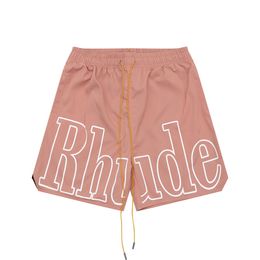 Rhude Drawing Zipper Pocket Oversized Summer Breathable Thin Light Rhude Sport Shorts Loose Shorts Running Shorts Rhude Designer Men Shorts Beach Swim Shorts 688