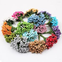 Decorative Flowers Berry Artificial Stamen Handmade Flower For Wedding Decorations Home Decor Party Pistil DIY Gift Box Garland Craft Fake