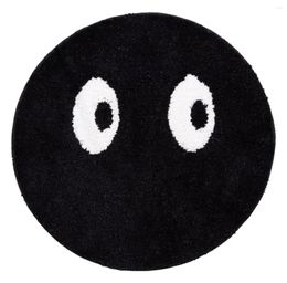 Carpets Ins Fashion Black Face White Eye Rug Soft Chair Pad Anti-slip Bath Floor Mat For Kids Bedroom Retro Modern Carpet