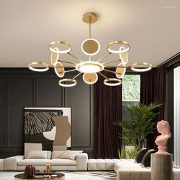 Chandeliers Modern Led Chandelier Lamp For Living Dining Room Bedroom Restaurant With Remote Control Home Loft Black Nordic Lighting Fixture