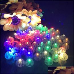 Other Event Party Supplies 100Pcs/Lot Led Flash Luminous Ball For Balloons Birthday Decorative Light Bb Drop Delivery Home Dhsww