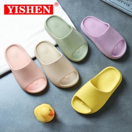 Slipper YISHEN Children Slippers Summer Kids Casual Shoes Rubber Slipper Pool Beach Sandals Slides AntiSlip Boys Girls Toddler Slides 230522