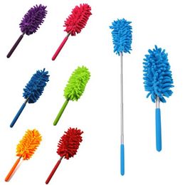 10 Colour Scalable Microfiber Telescopic Dusters Chenille Cleaning Dust Desktop Household Dusting Brush Cars Cleaning Tool E0522