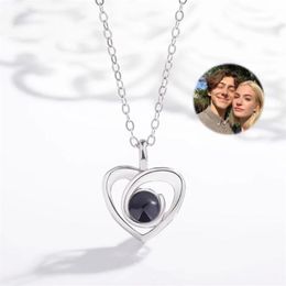 Necklaces Projection Photo Necklace For Women Custom Memorial Photo Necklace Personalised Pendant Jewellery Anniversary Gift For Girlfriend